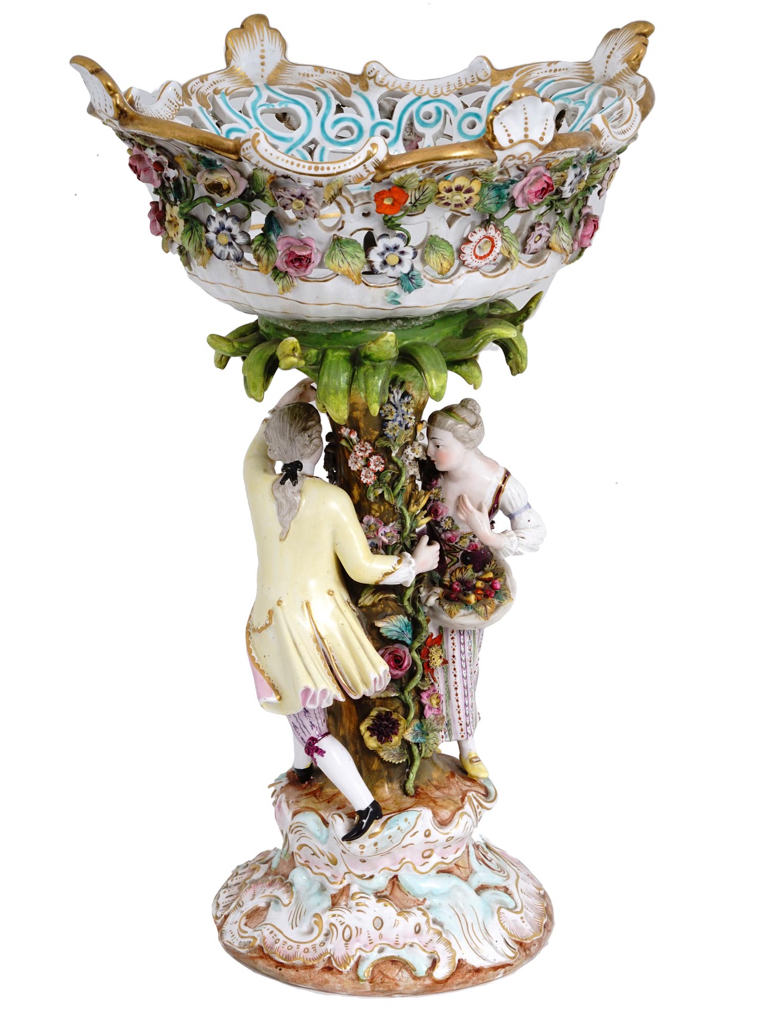 ANTIQUE GERMAN MEISSEN PORCELAIN CENTERPIECE PIC-1